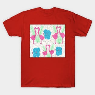 Flamingos in Paradise Tropical Print T-Shirt